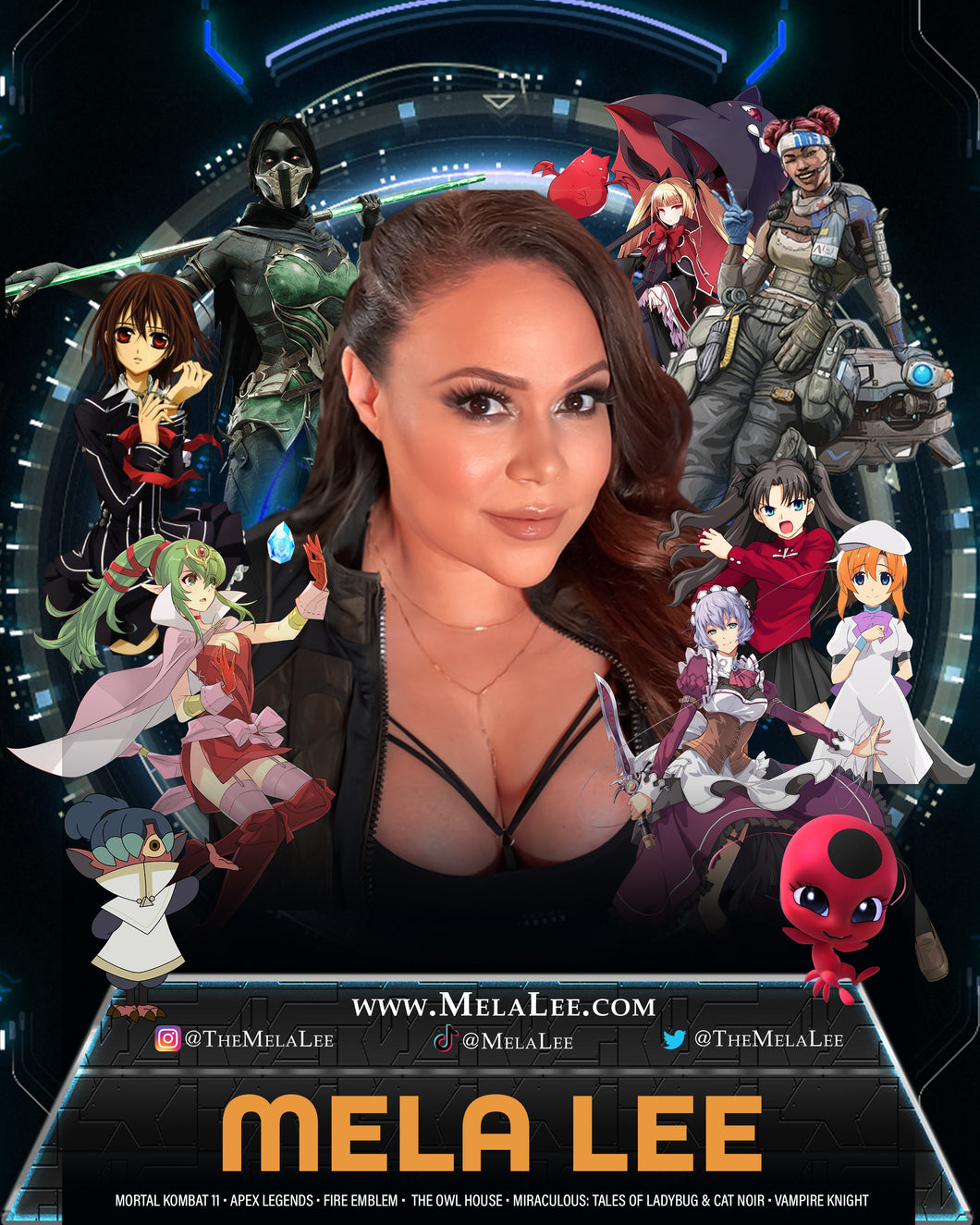 Mela Lee Autograph - Headshot