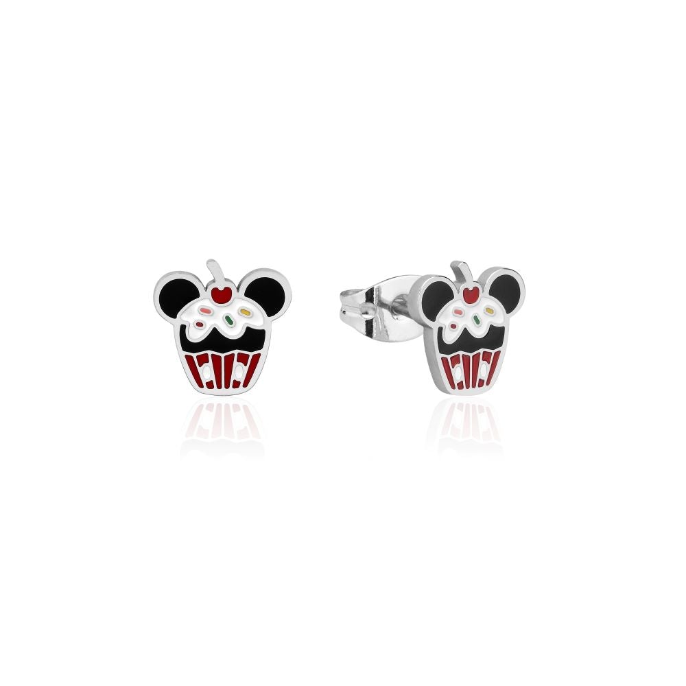 Disney Mickey Mouse Cupcake Enamel Stud Earrings