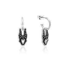 Maleficent Mini Hoop Drop Earrings - Silver