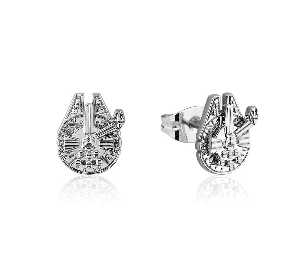 Star Wars Millennium Falcon Stud Earrings - Silver