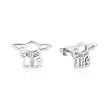 Star Wars Grogu Crystal Outline Stud Earrings